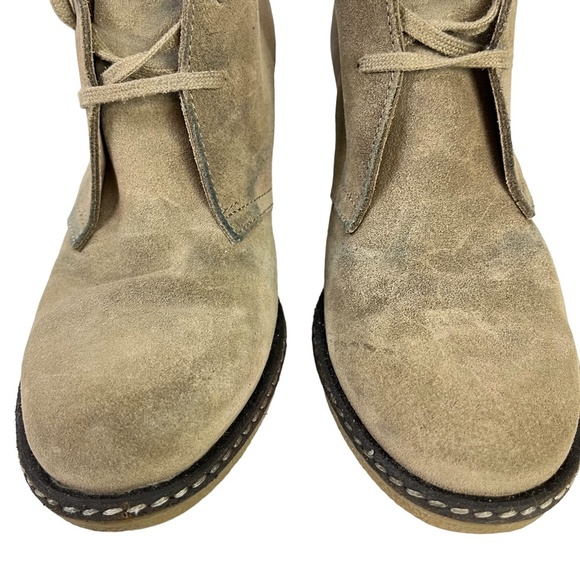 J CREW MACALISTER Wedge Boots Ankle Booties Genuine Leather Suede Shoes sz 8 - Picture 2 of 16